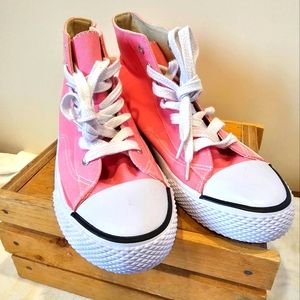 Airwalk Pink High Tops canvas Sz 5 skater skate sneakers shoes New W/o Box